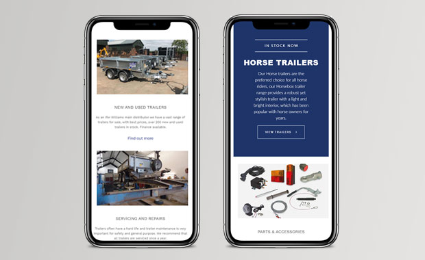 Tuer Trailers Website - Mobile